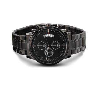 Black customized watch