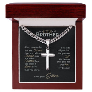Artisan Cross Necklace for Brother