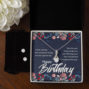 Alluring Beauty Happy Birthday Necklace
