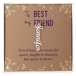 Vertical Name Necklace For Best Friend